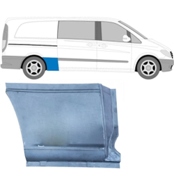Полуарка перед правая Mercedes Vito/Viano W639 Экстралонг (Polcar)