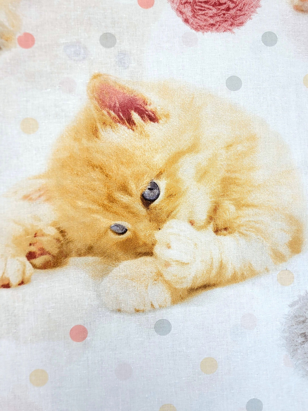 1м. Ткань для детского постельного белья, "Рыжие котята",шир. 150см, хлопок 100%, плотн. 102, отрез 1.5х1 метра