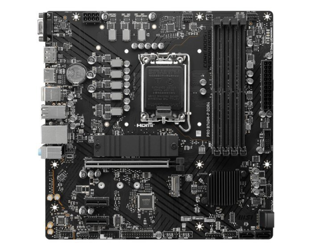 Материнская плата MSI PRO B760M-P, LGA1700, DDR4, mATX