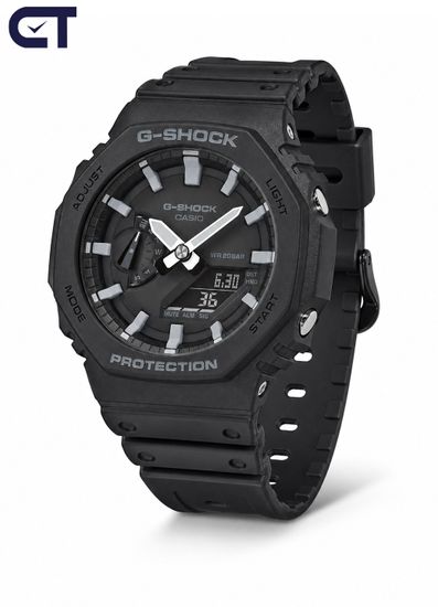 CASIO GA-2100-1A2DR G-SHOCK мужские наручные часы — тонкая восьмиугольная G-SHOCK с Carbon Core Guard