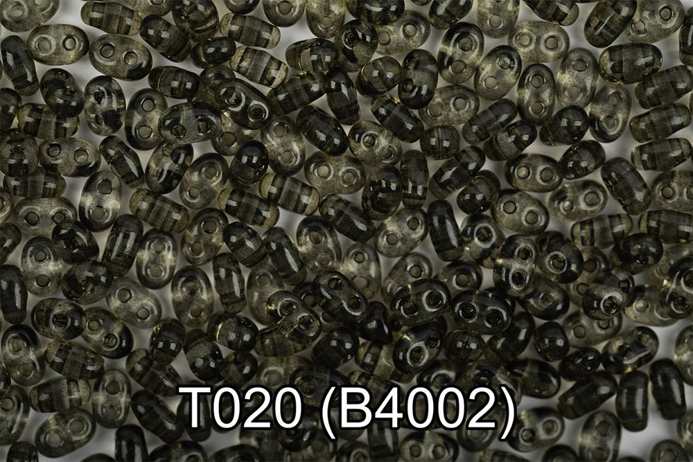 Бисер Gamma Twin 2.5х5 мм, 50 г (10х5 г), T020 серый, B4002, 321-96001