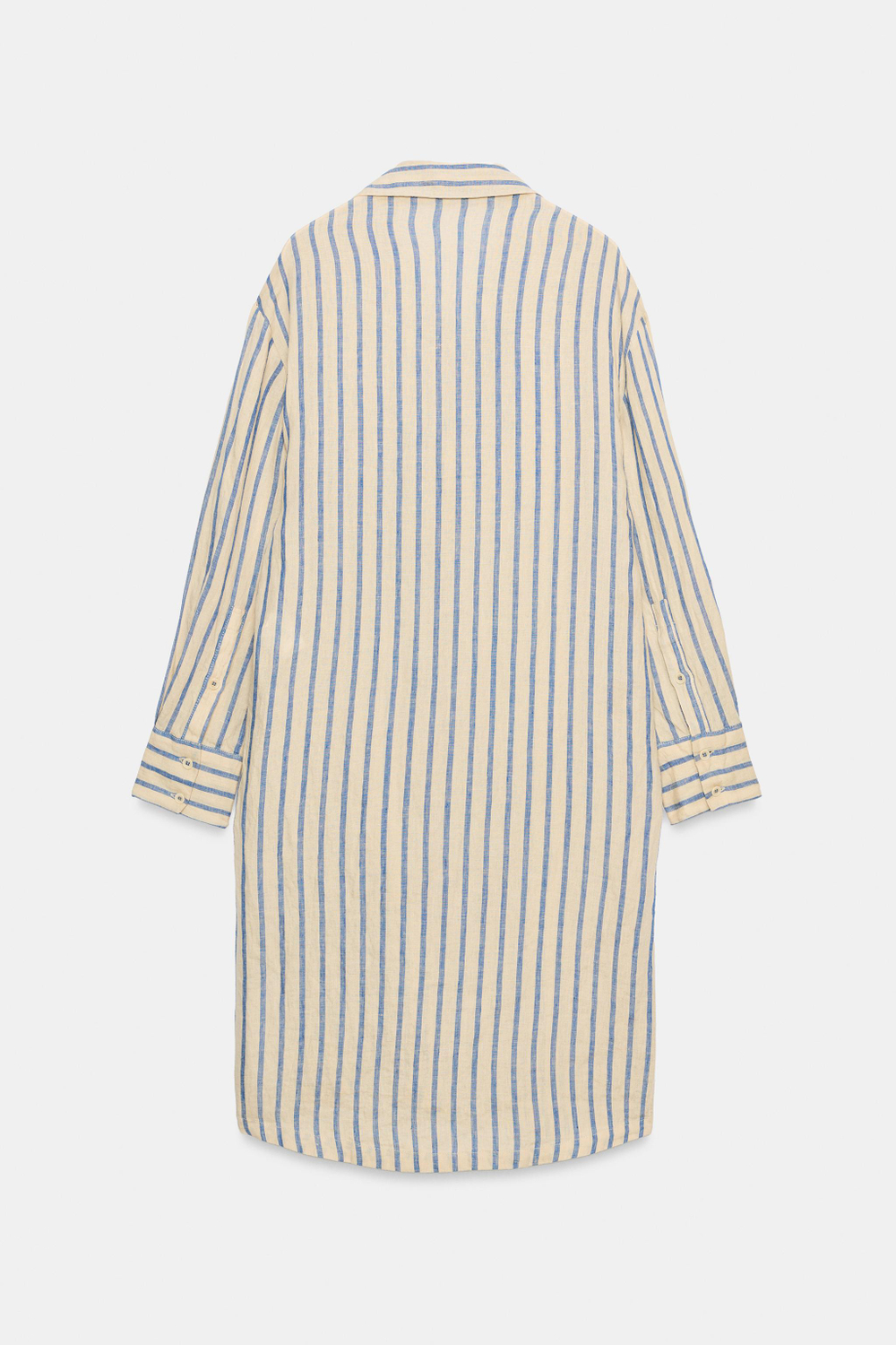 ПЛАТЬЕ-РУБАШКА В ПОЛОСКУ ИЗ 100% ЛЬНА — ZW COLLECTION — ZARA