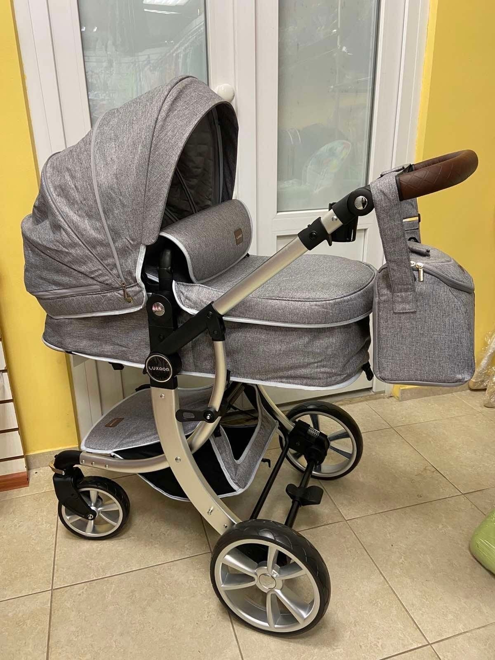 Детская коляска Luxmom 608 2в1 (серый)