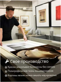Картина Кожаная мозаика модульная 50x70см 3шт.