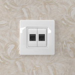 Компьютерная розетка RJ45 кат.5e, Brava, белая, 1 модуль