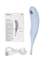 Голубой вакуум-волновой стимулятор клитора Satisfyer Twirling Pro (Цвет: голубой)