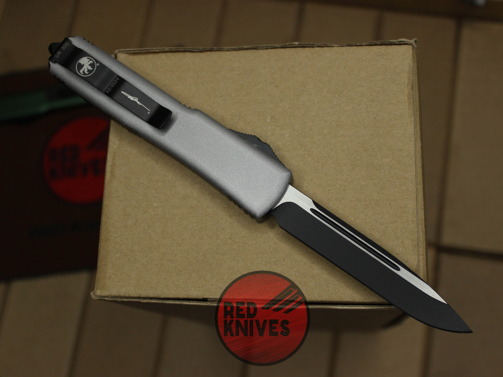 Нож Microtech Ultratech Standard S/E A+++ - серая рукоять, черный клинок