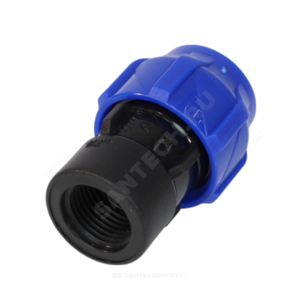 Муфта компрессионная ПЭ Дн 50х1 1/4" ВР Ру16 VALFEX 121001250114