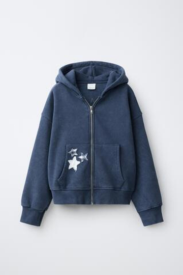 ZARA ХУДИ НА МОЛНИИ, СИНИЙ