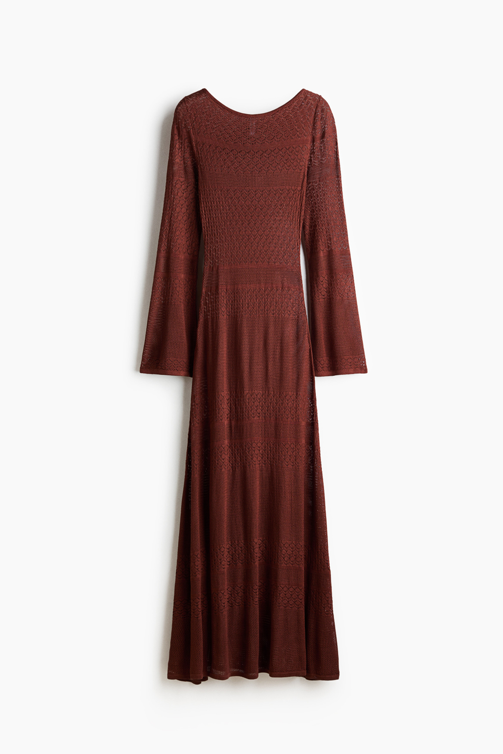 Ажурное трикотажное макси-платье - H&M