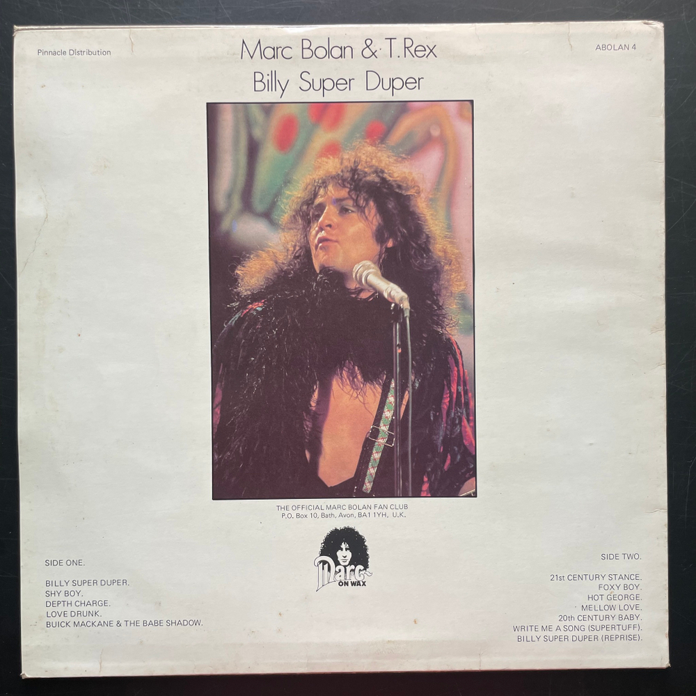 Marc Bolan & T.Rex ‎– Billy Super Duper (Англия 1982г.) Red