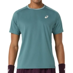 Мужская теннисная футболка Asics Game Short Sleeve - foggy teal
