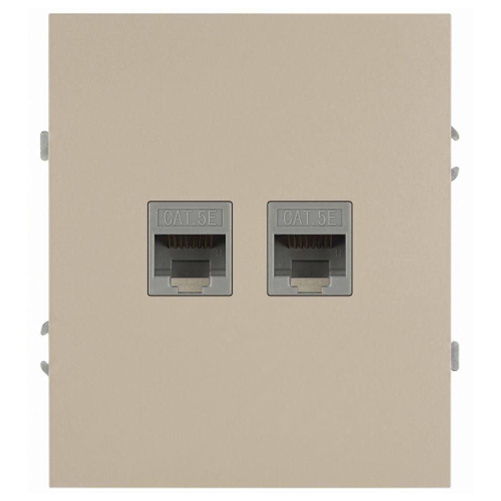 Розетка ЭРА Arktik 16-3108-04 информационная двойная 2XRJ45 шампань | Эра Arktik