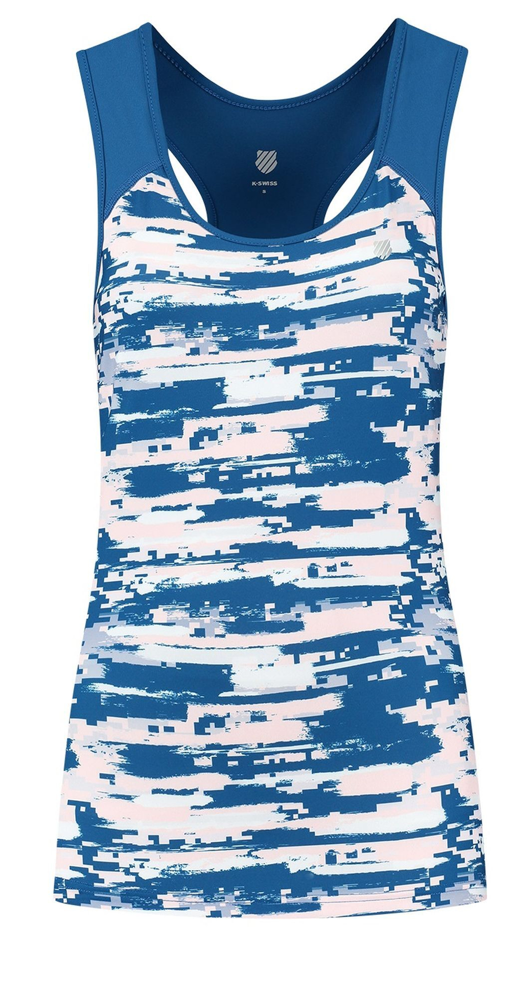 Женский топ теннисный K-Swiss Tac Hypercourt Stripe Tank - небесный