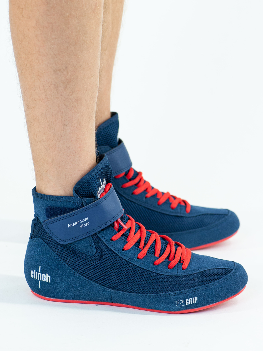 C420 Борцовки Clinch Grip сине-красные