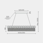 Подвесная люстра MODELUX ML.6028.1000 GD