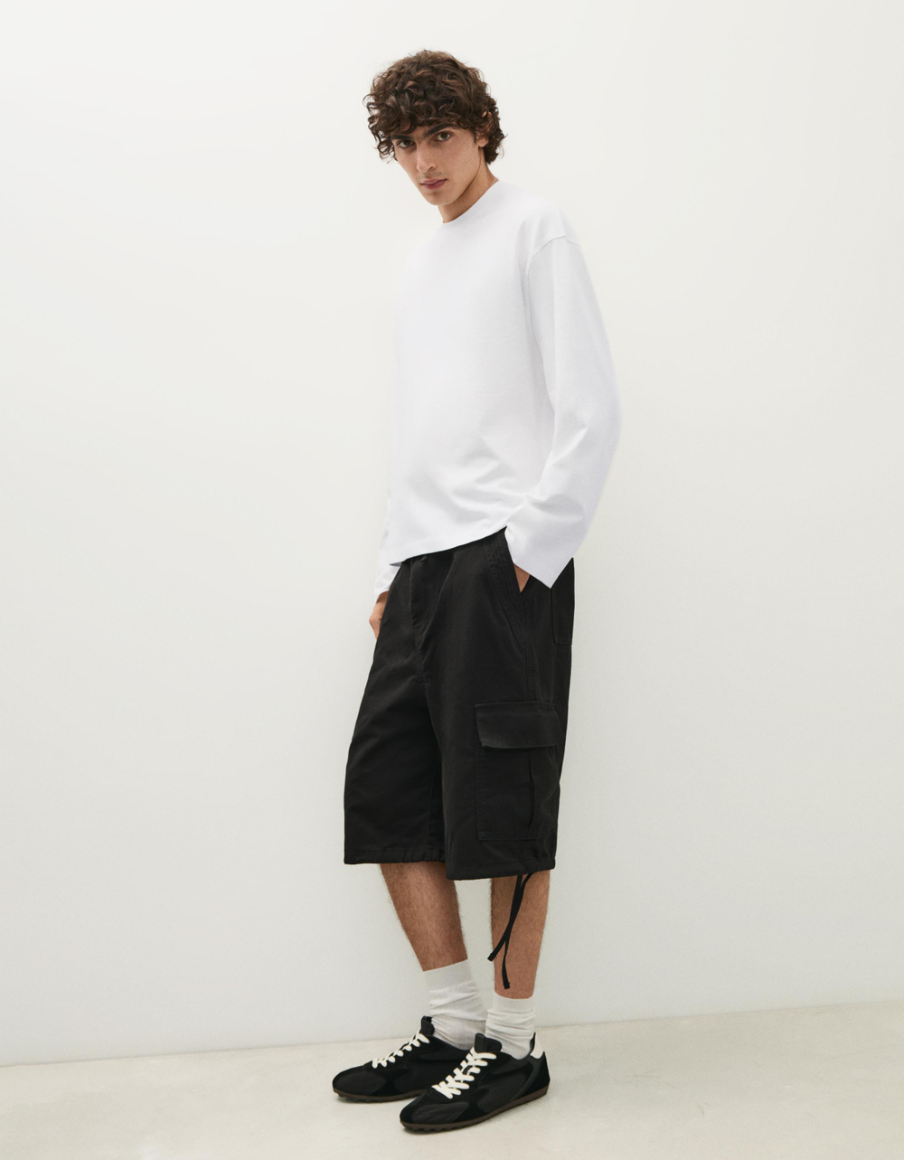 Мужской лонгслив boxy fit - BERSHKA