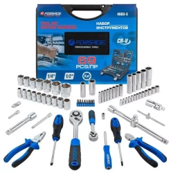 Набор инструментов 69пр.,1/4'',1/2'',(6гр.)(4-32мм) Forsage F-4603-5