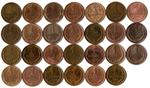 Набор 1 копейка СССР (27 монет без повторов) 1961, 67-91 м,л .№1