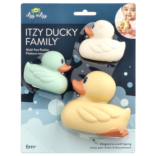 itzy ritzy, Itzy Ritzy Ducky Family™, игрушка для ванны, для детей от 6 месяцев, 3 шт.