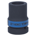 KING TONY (853421M) Головка торцевая глубокая ударная четырехгранная 1", футорочная, 21 мм