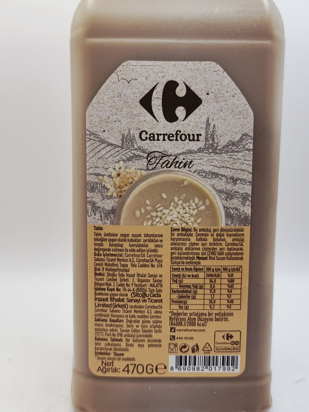 Тахини жидкая халва Carrefour 470 г + Патока пекмез 600 г (Турция)