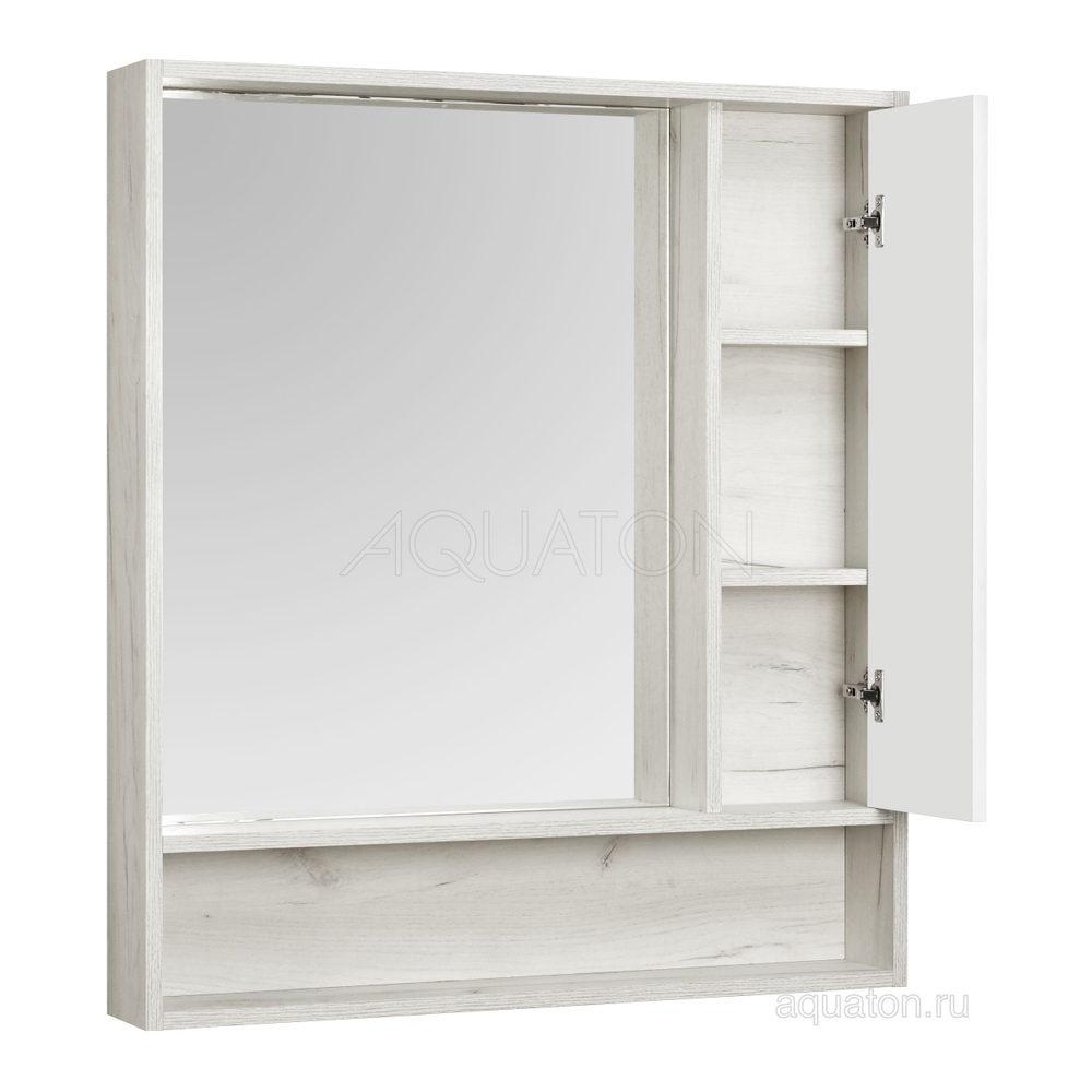 Зеркало-шкаф AQUATON Флай 80 дуб крафт (1A237702FAX10)