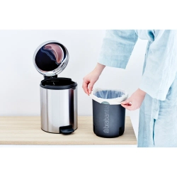 Brabantia Контейнер для мусора NewIcon 5л, матовая сталь 112102
