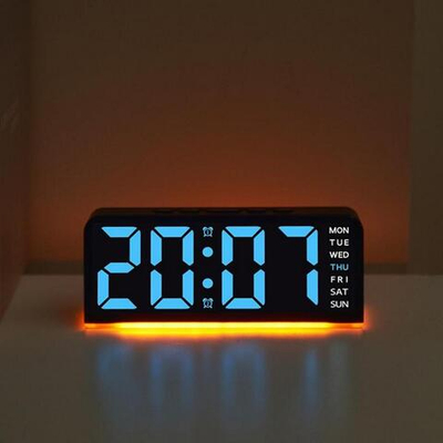 Часы-будильник настольные LED GH8033 White&Orange