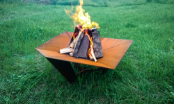 Чаша для костра из кортена NOX HEXAGON 3