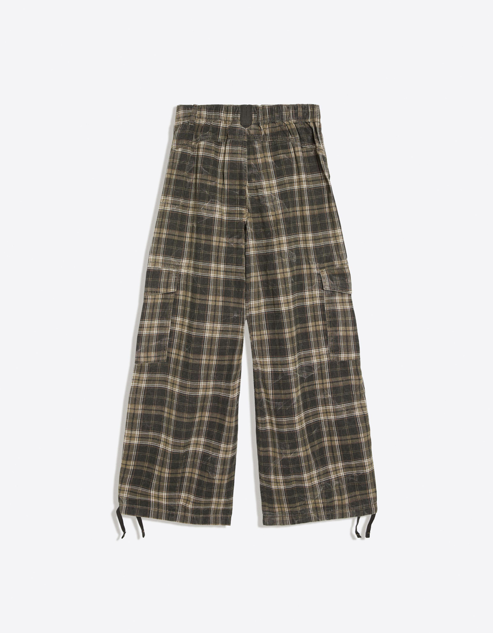 Женские брюки-карго парашюты в клетку - BERSHKA