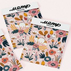 Ткань ниагара яркие цветы