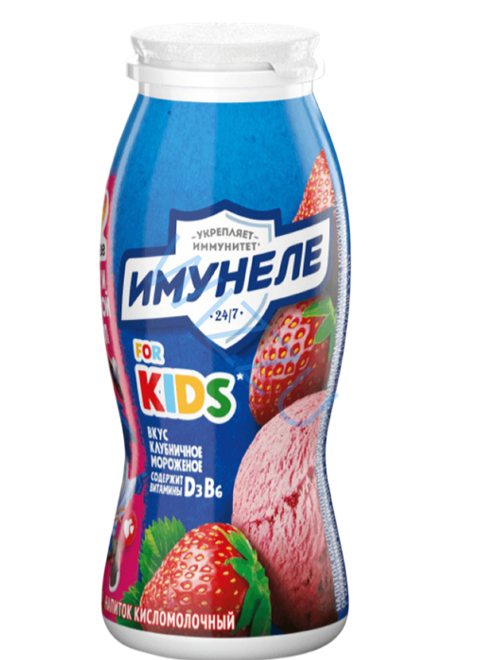 Напиток Имунеле Кидс Клубника-мороженое 1.5% 100г