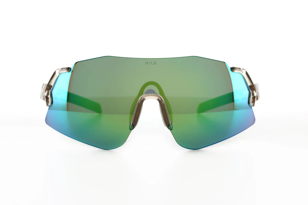 Спортивные очки с диоптриями HILX Savage 2.0 Shiny Crystal Grey Green / Green Mirror Lens