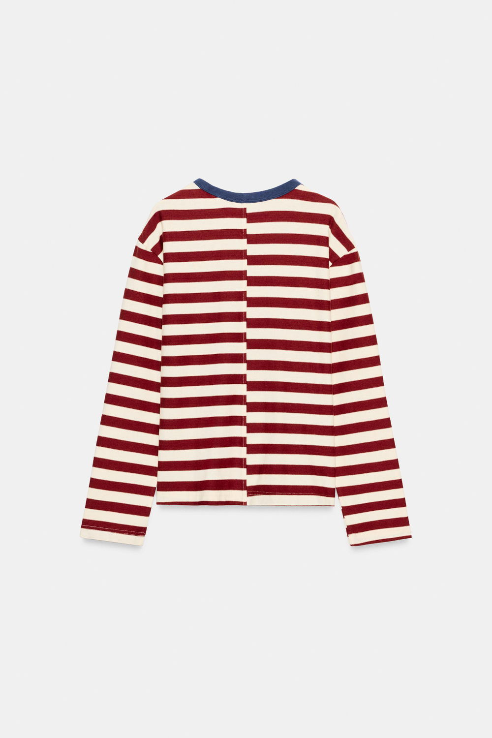 ФУТБОЛКА В ПОЛОСКУ С ВОРОТНИКОМ — ZARA