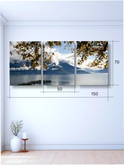 Картина Облачные вершины модульная 50x70см 3шт.