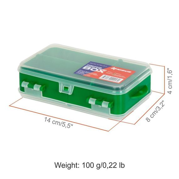Коробочка для оснастки NISUS Fishing organizer двухсторонняя (зеленая) (N-FBO-2S-G)