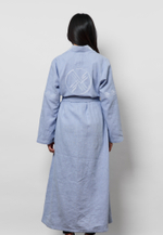 Шапан льняной макси OYU TOLQYN LIGHT BLUE
