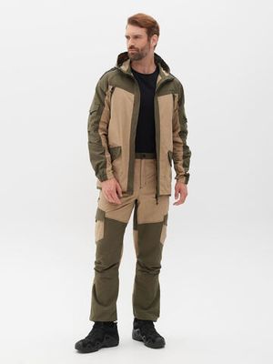 Костюм летний Горка-Люкс ткань Nylon Cotton Рип-Стоп цвет Хаки/Песок