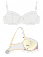 Бюстгальтер балконет Honey H05-14-L белый