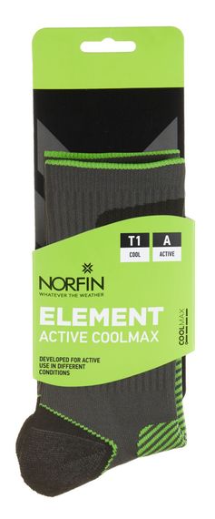 Носки Norfin T1A ELEMENT ACTIVE COOLMAX CREW р.(42-44) L