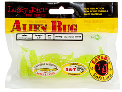 Виброхвосты съедобные LJ Pro Series ALIEN BUG 1,5in (3,81 см), цв. 071, 10 шт.