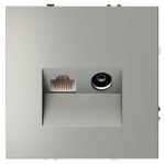 ТВ-розетка и розетка Ethernet RJ-45 без рамки Voltum S70 VLS060705