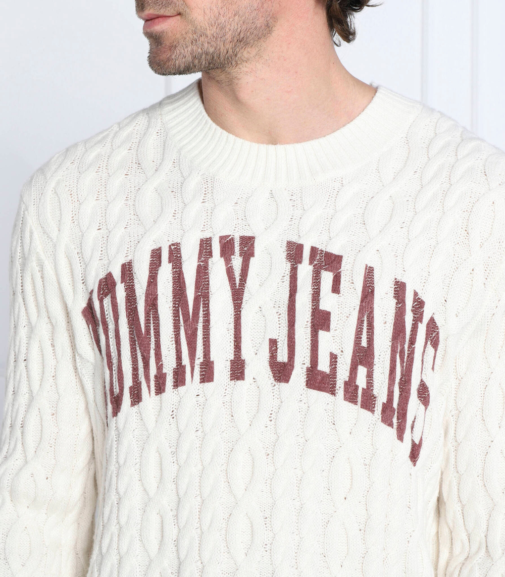 свитер collegiate Tommy Jeans - кремовый (DM0DM15070)