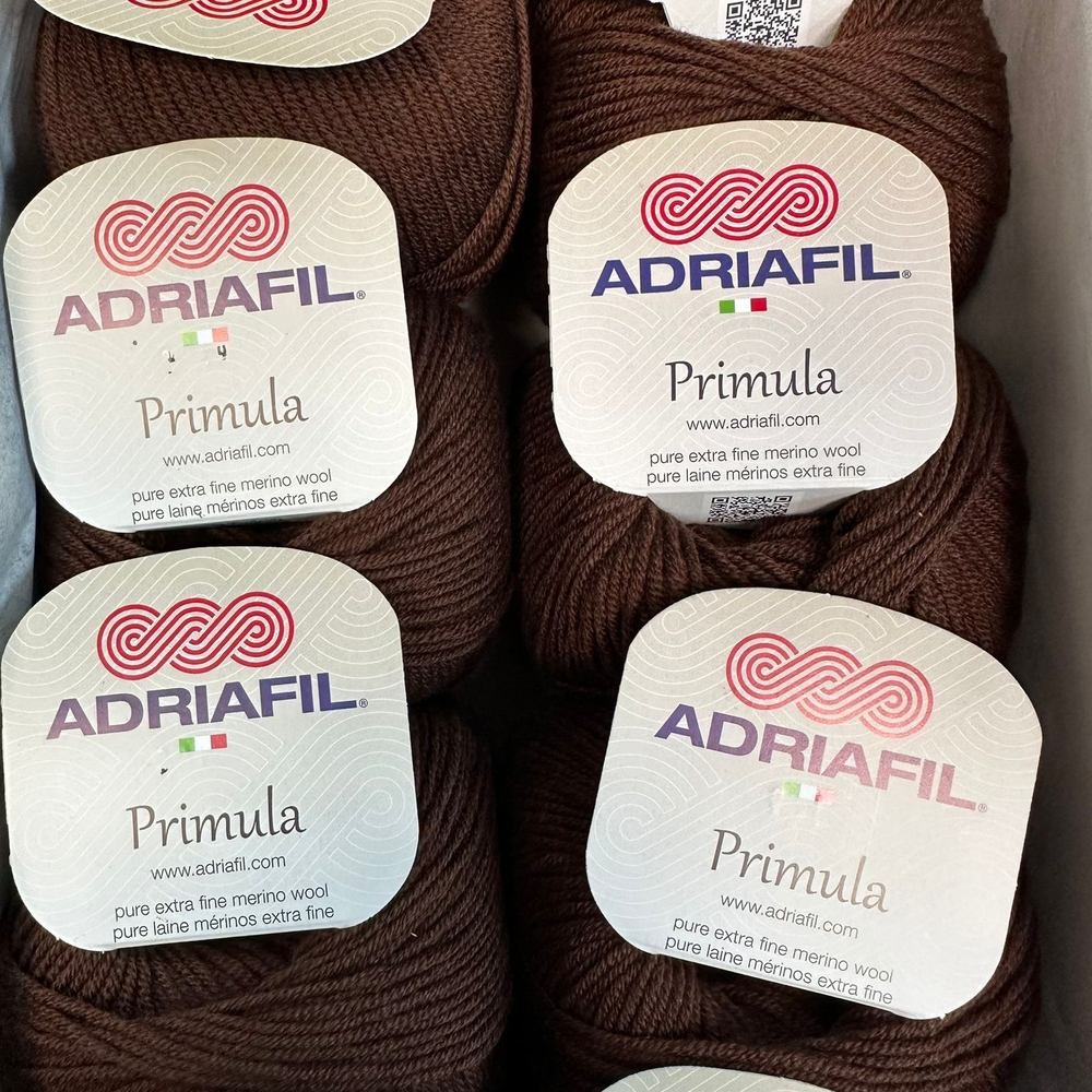 PRIMULA - Adriafil; 100% меринос; 300м/100гр; Вес моточка 50гр; цвет: коричневый MP