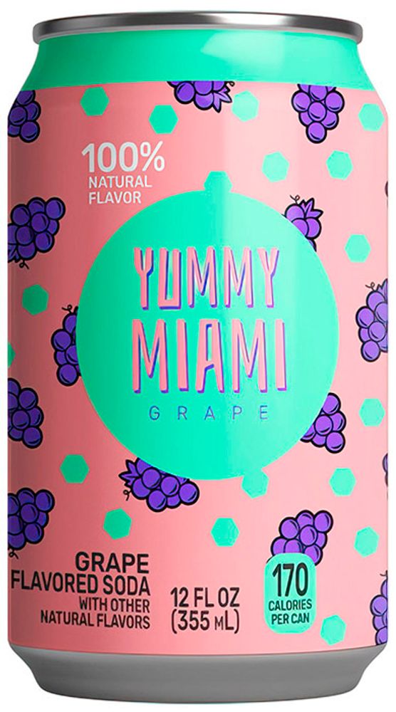 Газированный Напиток Ямми Майами Виноград / Yummy Miami Grape 0.355 - банка