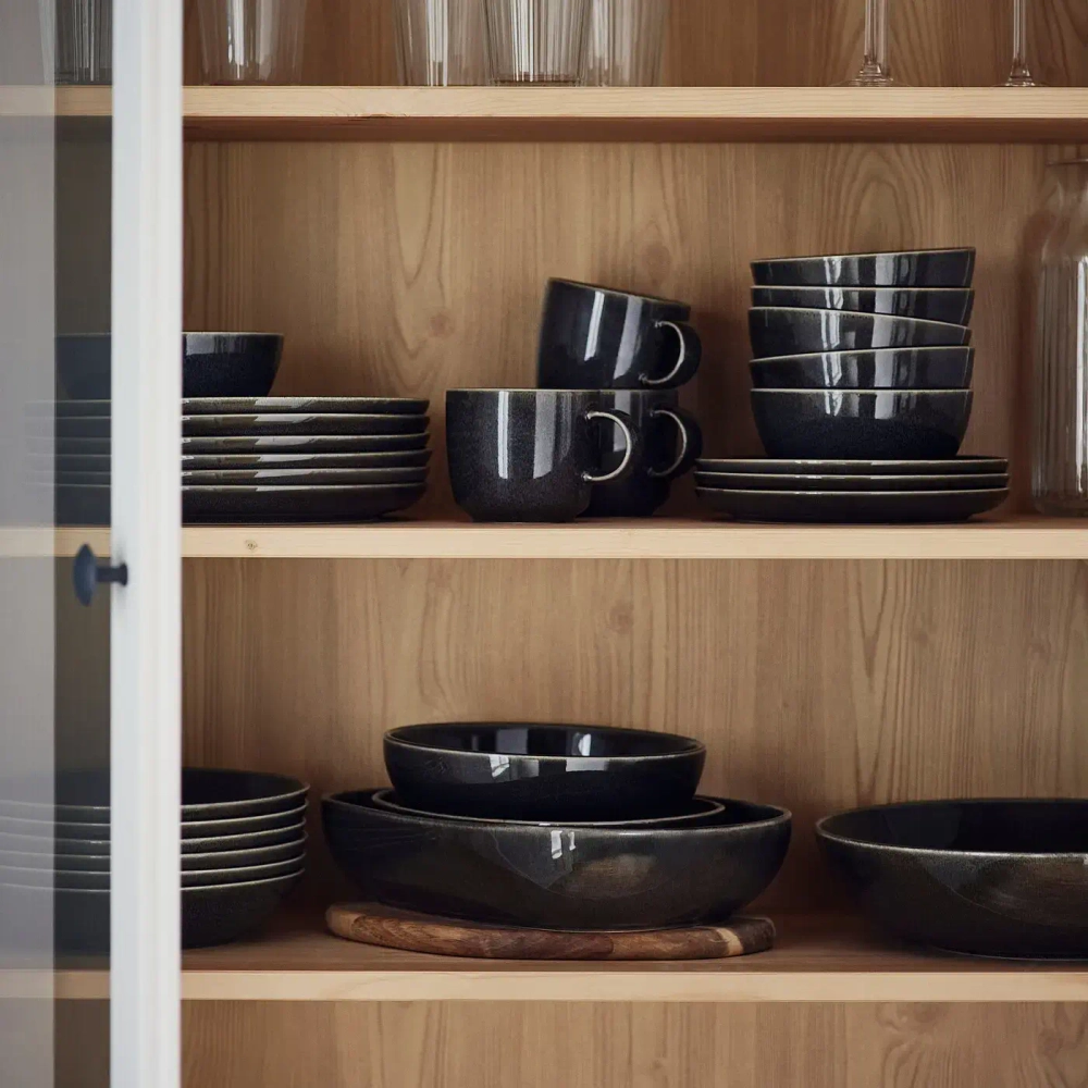 Глубокая тарелка IKEA GLADELIG (ГЛАДЕЛИГ), Темно-серый, 21 см
