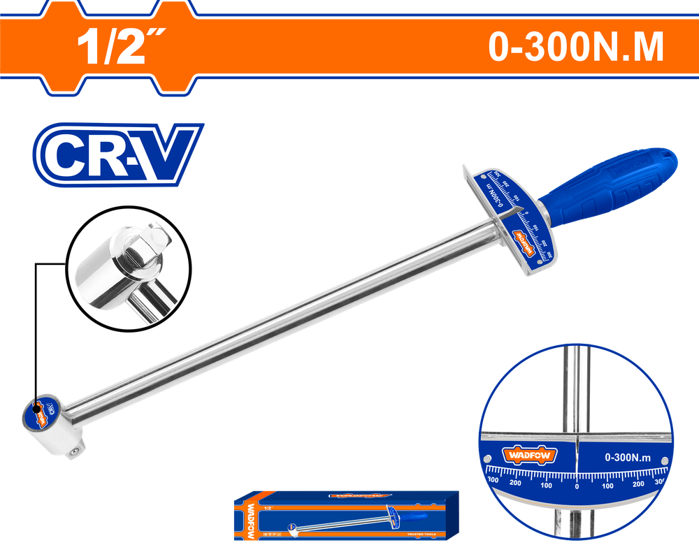 Ключ динамометрический WADFOW WSA8101 1/2" 0-300 Нм