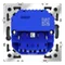 Розетка с заземлением и защитными шторками, с USB, A+С, (черный матовый Voltum S70 Черный VLS040508