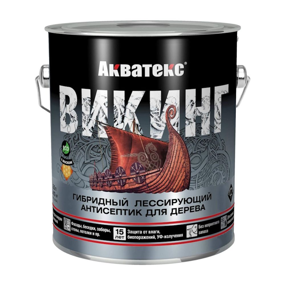 Пропитка по дереву Антисептик АКВАТЕКС Викинг дуб 2,5л новая тара (пласт.ведро) (Рогнеда) Пропитка по дереву Антисептик АКВАТЕКС Викинг дуб 2,5л новая тара (пласт.ведро) (Рогнеда)
